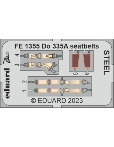Do 335A seatbelts STEEL 1/48 TAMIYA 