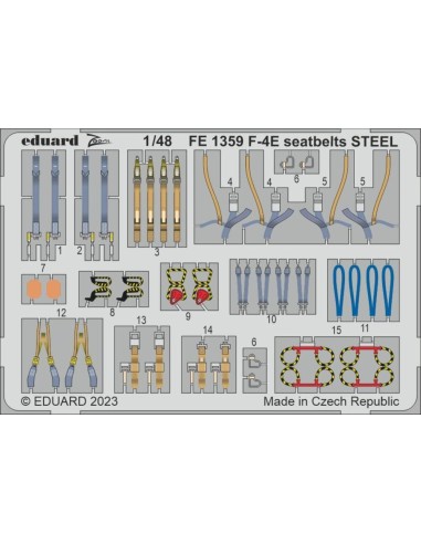 F-4E seatbelts STEEL 1/48 MENG 