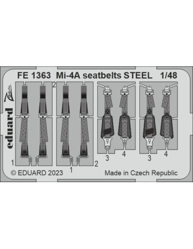 Mi-4A seatbelts STEEL 1/48 TRUMPETER 