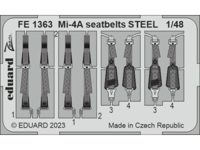 Mi-4A seatbelts STEEL 1/48 TRUMPETER 