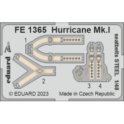 Hurricane Mk.I seatbelts STEEL 1/48 HOBBY BOSS 