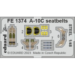 A-10C seatbelts STEEL 1/48 ACADEMY 