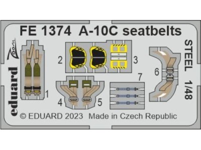 A-10C seatbelts STEEL 1/48 ACADEMY 