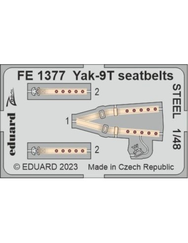 Yak-9T seatbelts STEEL 1/48 ZVEZDA 