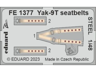 Yak-9T seatbelts STEEL 1/48 ZVEZDA 