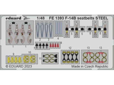 F-14B seatbelts STEEL 1/48 GREAT WALL HOBBY 