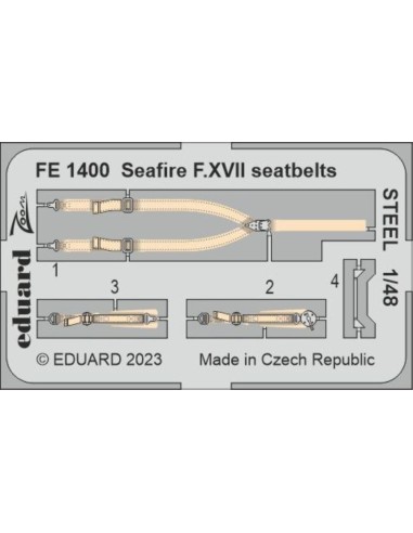 Seafire F.XVII seatbelts STEEL 1/48 