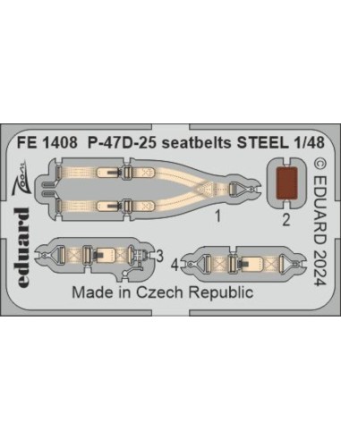P-47D-25 seatbelts STEEL 1/48 