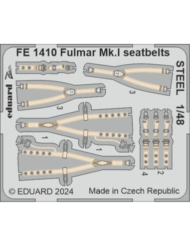 Fulmar Mk.I seatbelts STEEL 1/48 