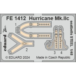 Hurricane Mk.IIc seatbelts STEEL 1/48 