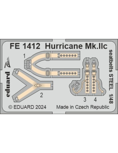 Hurricane Mk.IIc seatbelts STEEL 1/48 