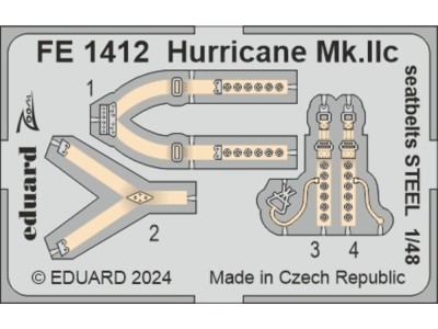 Hurricane Mk.IIc seatbelts STEEL 1/48 