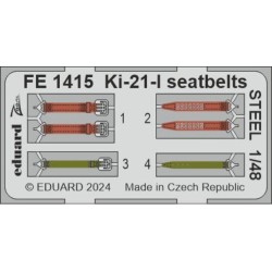 Ki-21-I seatbelts STEEL 1/48 ICM 