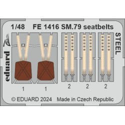 SM.79 seatbelts STEEL 1/48 EDUARD 