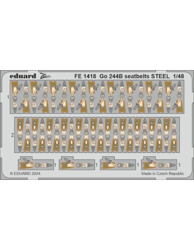 Go 244B seatbelts STEEL 1/48 ICM 