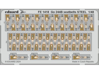 Go 244B seatbelts STEEL 1/48 ICM 
