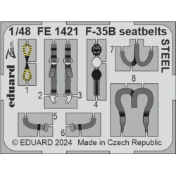 F-35B seatbelts STEEL 1/48 TAMIYA 