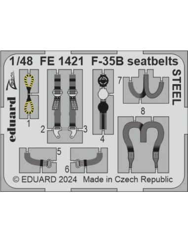 F-35B seatbelts STEEL 1/48 TAMIYA 