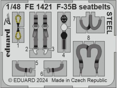 F-35B seatbelts STEEL 1/48 TAMIYA 