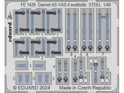 Gannet AS.1/AS.4 seatbelts STEEL 1/48 AIRFIX 