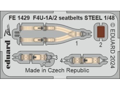 F4U-1A/2 seatbelts STEEL 1/48 MAGIC FACTORY 