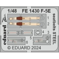 F-5E seatbelts STEEL 1/48 AFV CLUB / EDUARD 