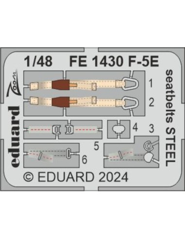 F-5E seatbelts STEEL 1/48 AFV CLUB / EDUARD 