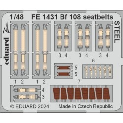 Bf 108 seatbelts STEEL 1/48 EDUARD 