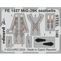 MiG-29K seatbelts STEEL 1/48 HOBBY BOSS 