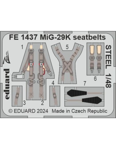 MiG-29K seatbelts STEEL 1/48 HOBBY BOSS 