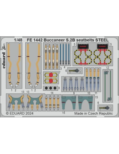 Buccaneer S.2B seatbelts STEEL  AIRFIX 