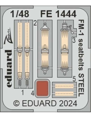 FM-1 seatbelts STEEL   TAMIYA 