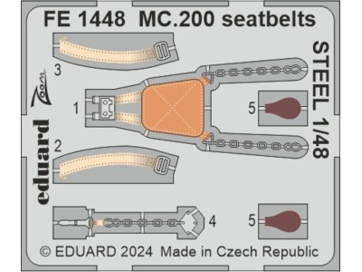 MC.200 seatbelts STEEL  ITALERI 