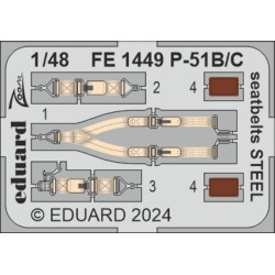 P-51B/C seatbelts STEEL  EDUARD 