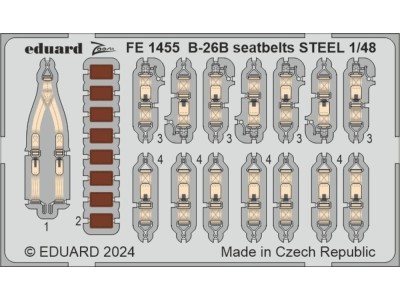 B-26B Marauder seatbelts STEEL  ICM 