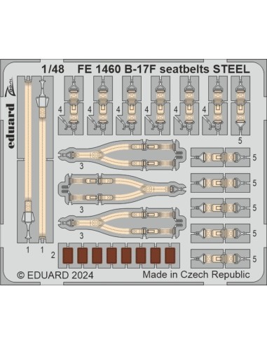 B-17F seatbelts STEEL 1/48 
