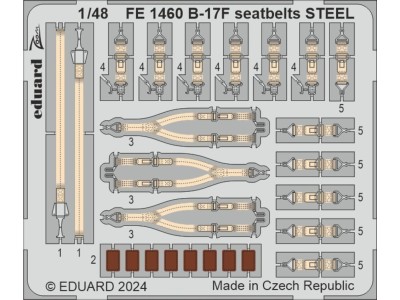 B-17F seatbelts STEEL 1/48 
