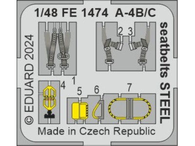 A-4B/C seatbelts STEEL 