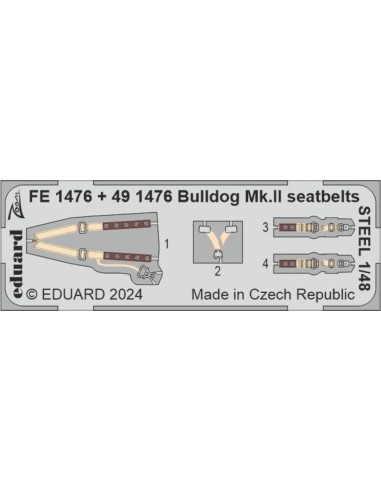 Bulldog Mk.II seatbelts STEEL 