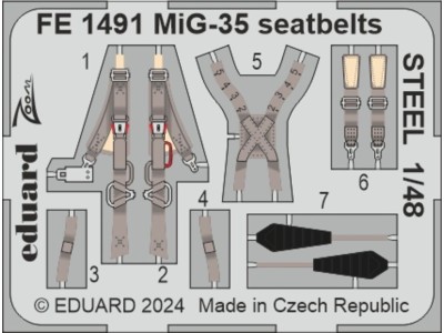 MiG-35 seatbelts STEEL  HOBBY BOSS 