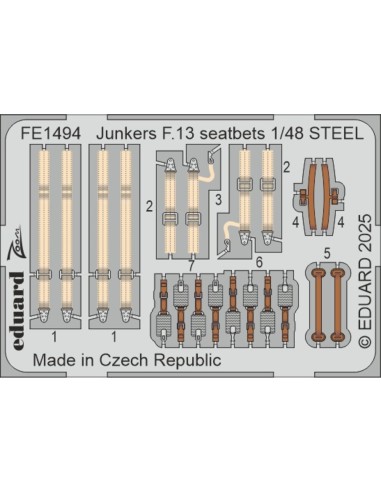 Junkers F.13 seatbelts STEEL   MINIART 