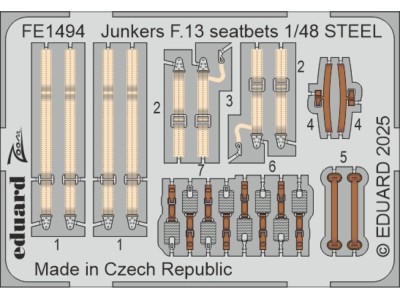 Junkers F.13 seatbelts STEEL   MINIART 
