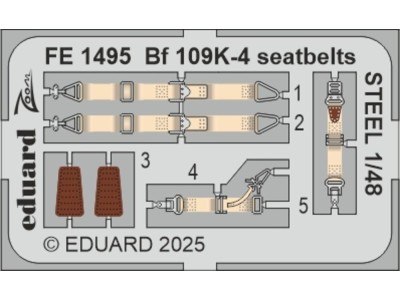 Bf 109K-4 seatbelts STEEL   EDUARD 