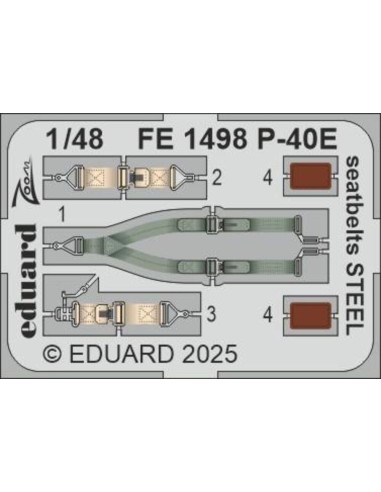 P-40E seatbelts STEEL  EDUARD 
