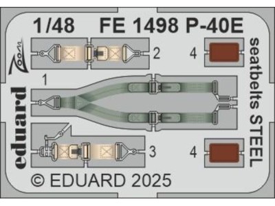 P-40E seatbelts STEEL  EDUARD 