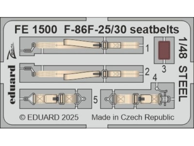 F-86F-25/30 seatbelts STEEL  AIRFIX 