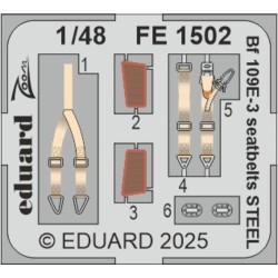 Bf 109E-3 seatbelts STEEL  HOBBY BOSS 