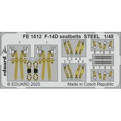 F-14D seatbelts STEEL  GREAT WALL HOBBY 
