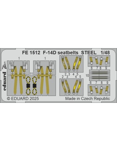 F-14D seatbelts STEEL  GREAT WALL HOBBY 