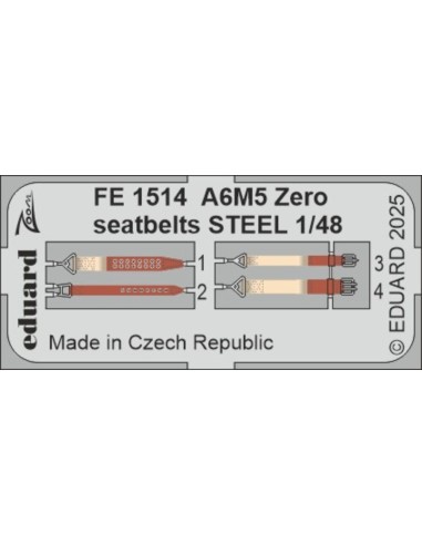 A6M5 Zero seatbelts STEEL  FINE MOLDS 